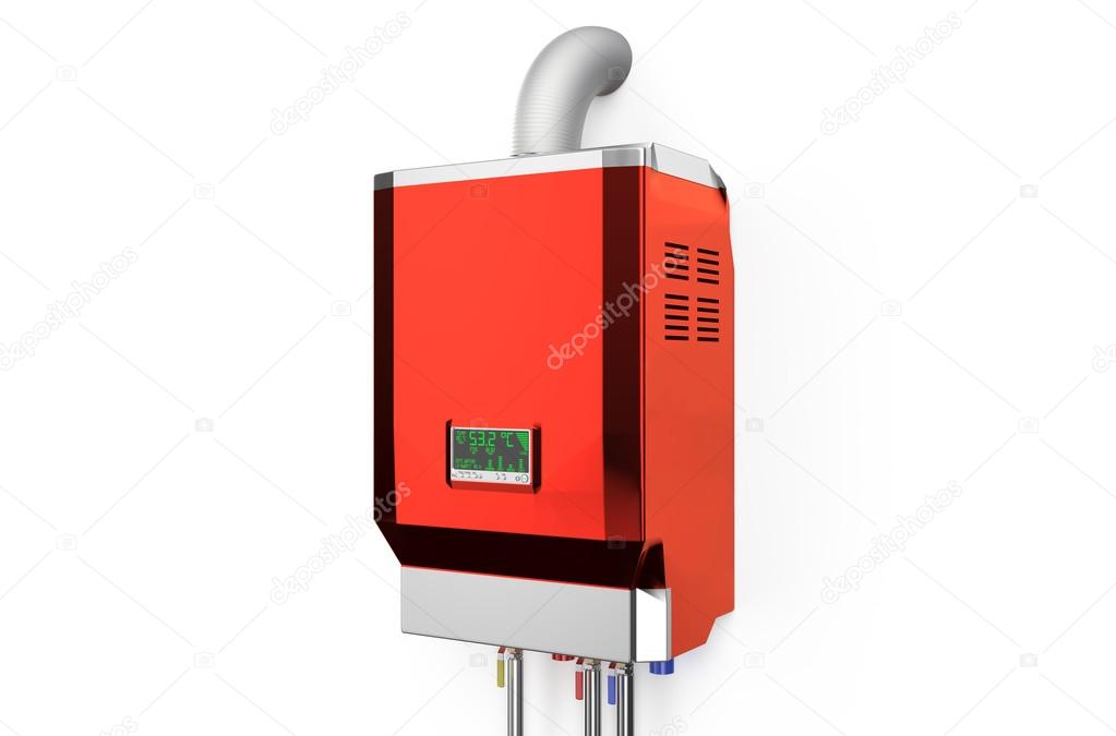 Red home gas-fired boiler,  water heater