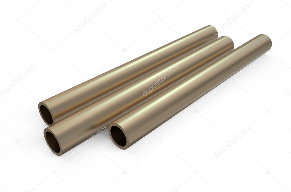 rolled metal, bronze pipes