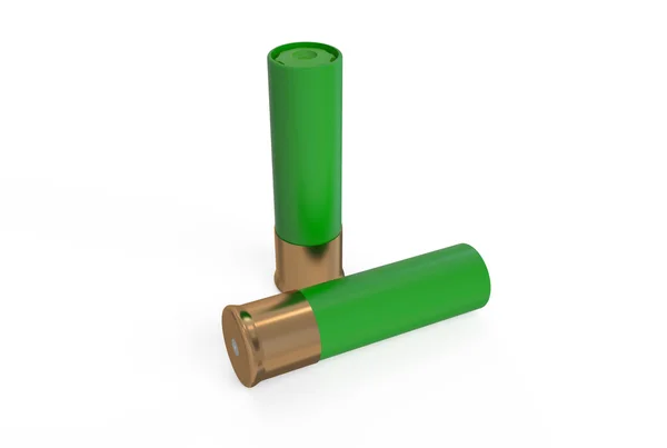 Cartuchos de espingarda, verde 2 — Fotografia de Stock