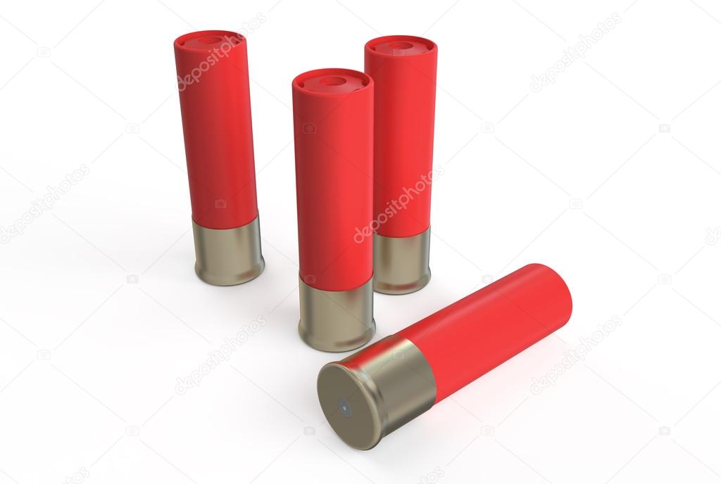 shotgun shells, red 