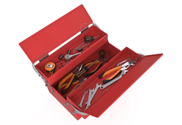 Red tool box — Stock Photo, Image