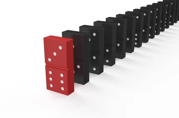 Domino, leader concept — Stock Photo, Image