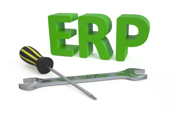 Концепція служби ERP — стокове фото