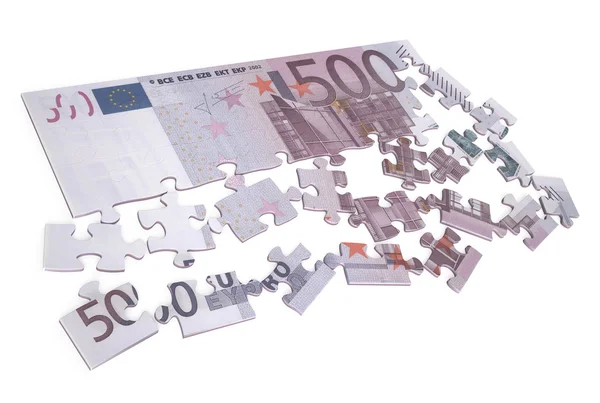 500 euro puzzel — Stockfoto