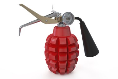 Yangın söndürücü el bombası şeklinde