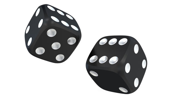Two black dice