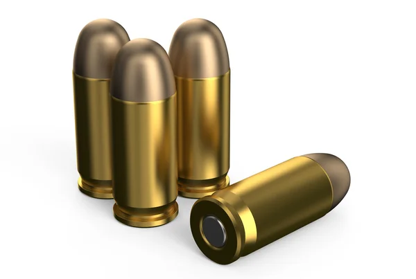 Pistol bullets 9 mm — Stock Photo, Image