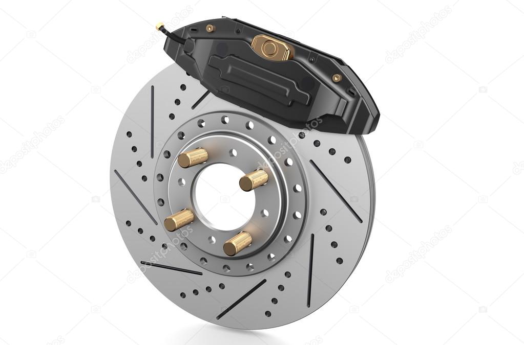 Car disc brake and caliper Stock Photo by ©alexlmx 69139907