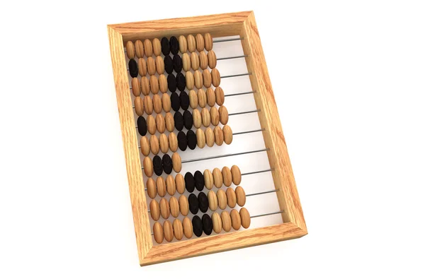 Houten Russische Abacus met kralen — Stockfoto