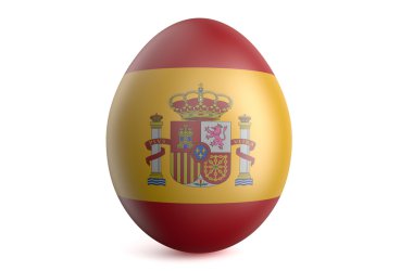 İspanya'nın bayrağı ile Paskalya yortusu yumurta