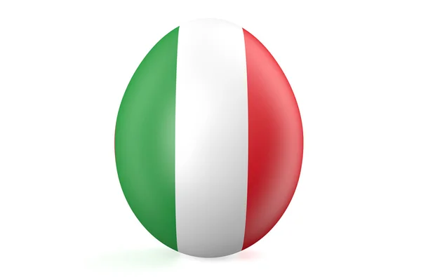 Osterei mit der Flagge Italiens — Stockfoto