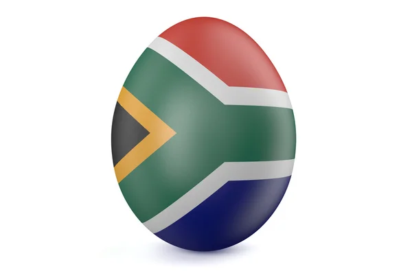 Ovo de Páscoa com a bandeira da África do Sul — Fotografia de Stock