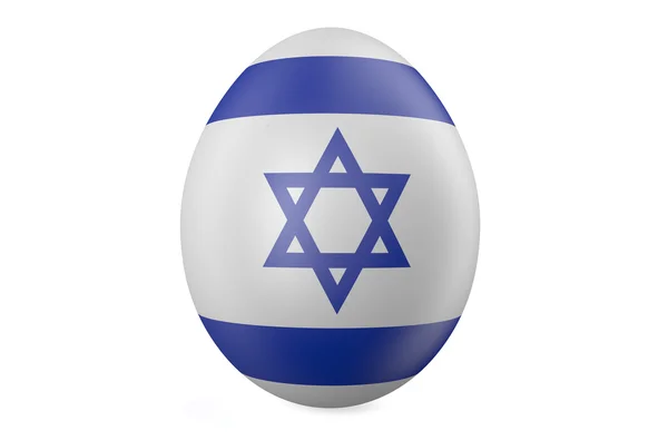 Velikonoční vajíčko s vlajkou Izraele — Stock fotografie