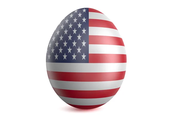Easter egg with the flag of the USA — Stock Photo, Image