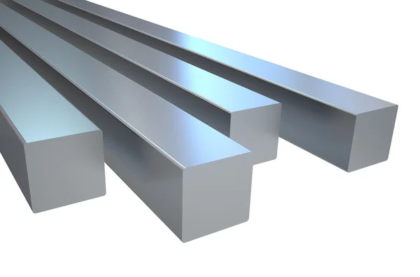 Vierkantstangen aus Stahl — Stockfoto