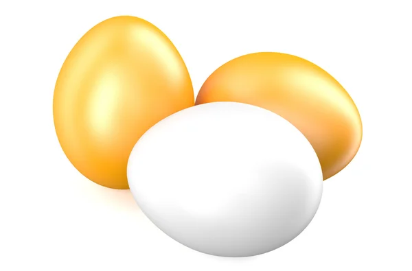 Drei frische Eier — Stockfoto