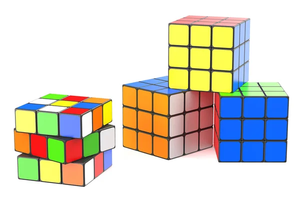 Группа цветных кубиков — стоковое фото