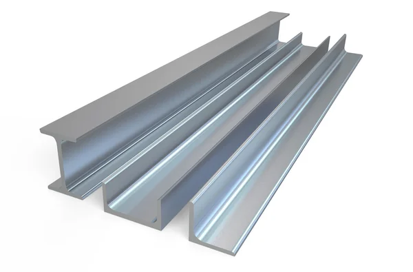 Angle, rail and channel steel  bar — Stock Photo, Image