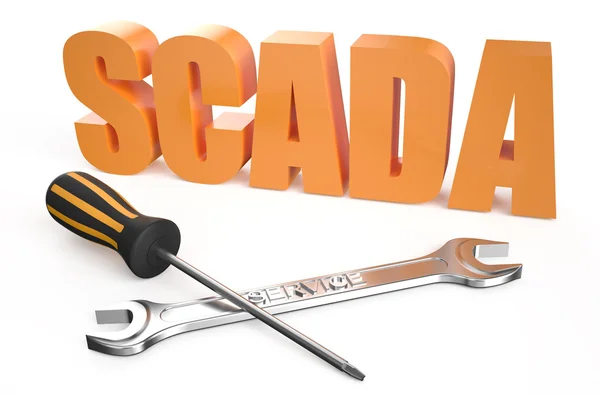 SCADA - nadzoru sterowania i akwizycji danych — Zdjęcie stockowe