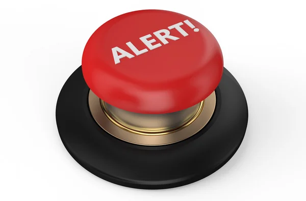 Alert red button — Stock Photo, Image