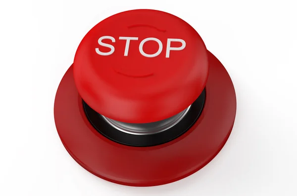 Parar botão vermelho — Fotografia de Stock