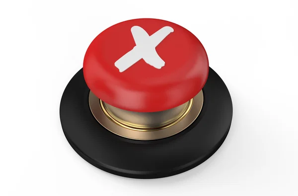 X buton roșu — Fotografie, imagine de stoc