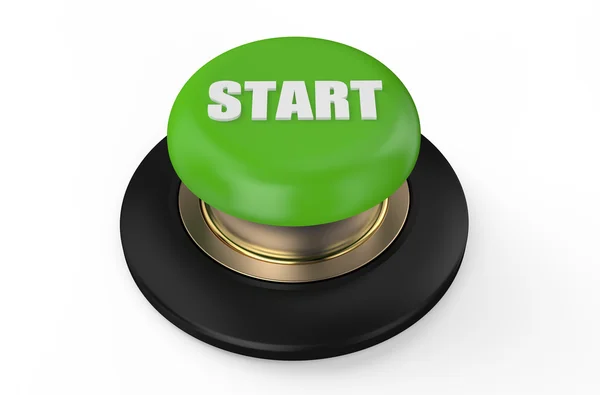 Zelené tlačítko start — Stock fotografie