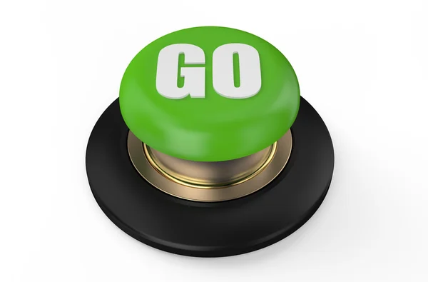 Green go button — Stock Photo, Image