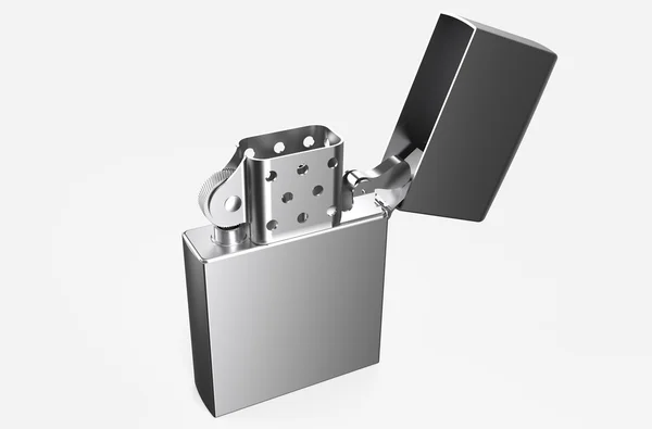 Metallic silver lighter — Stock Photo, Image