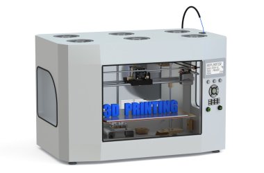 metallic 3d printer clipart