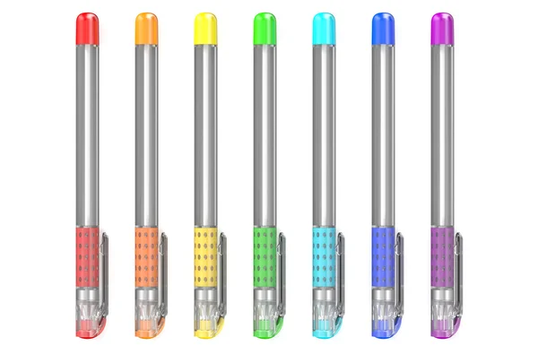 Set of colored ball pens — Stock Photo, Image