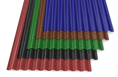Boyalı slates çatı için oluklu