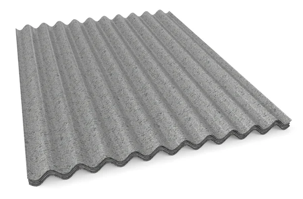 Grey corrugated Slates for roofing — Stock Photo, Image