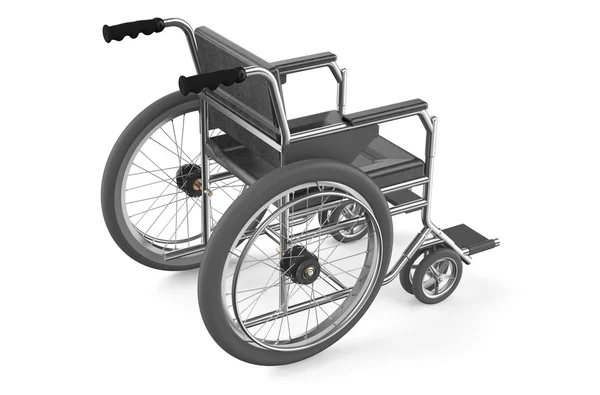 Czarny pusty wózek inwalidzki — Zdjęcie stockowe