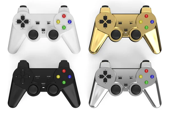 Conjunto de gamepads de colores —  Fotos de Stock