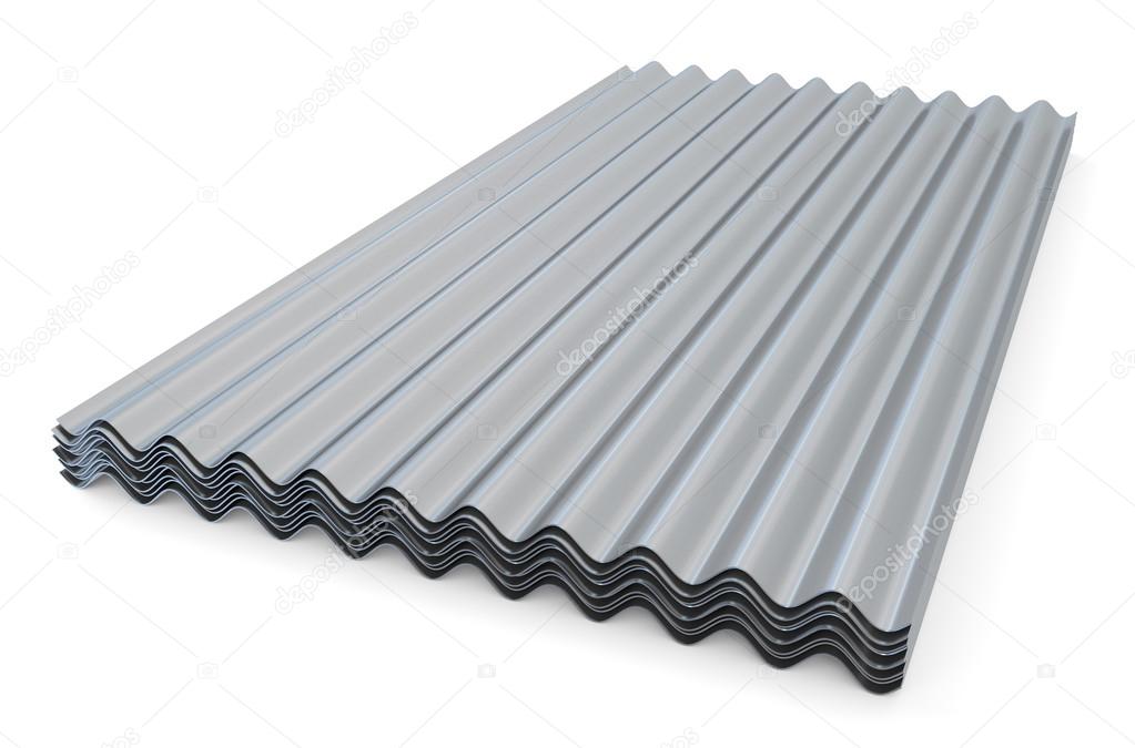 Corrugated metallic slates  for roofing 