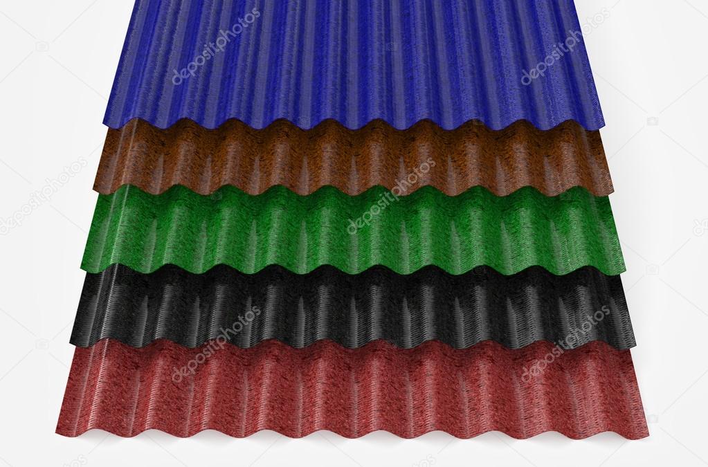 Corrugated slates for roofing