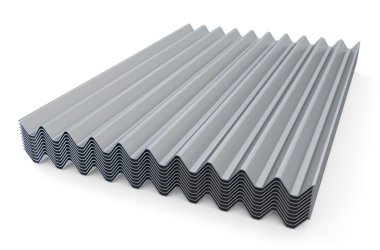 Corrugated metallic slates clipart