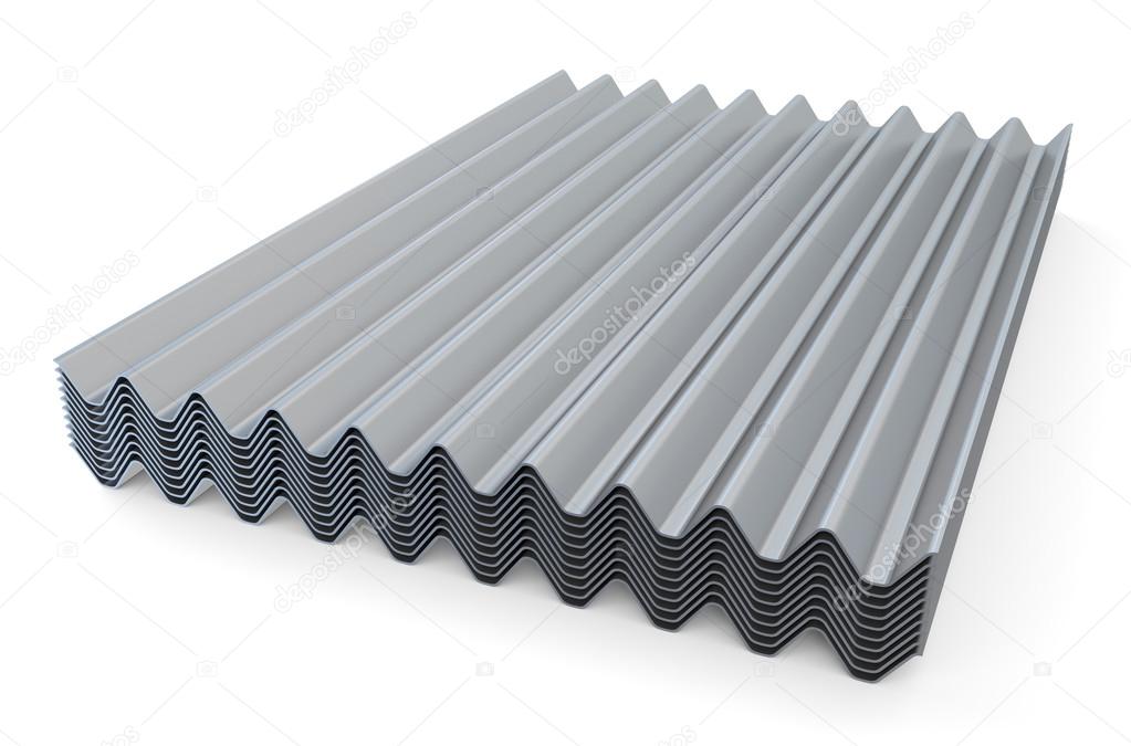 Corrugated metallic slates