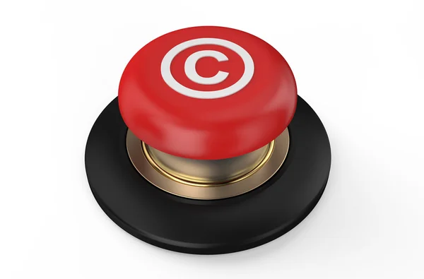 Copyright red button — Stock Photo, Image