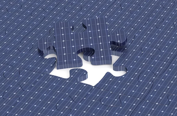 Puzzle aus Solarverkauf — Stockfoto