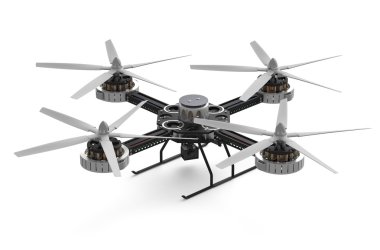 siyah quadcopter multicopter kamera ile
