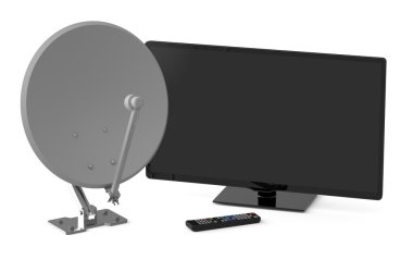 Televizyon ve uydu çanağı