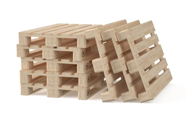 Juego de paletas eur de madera — Foto de Stock