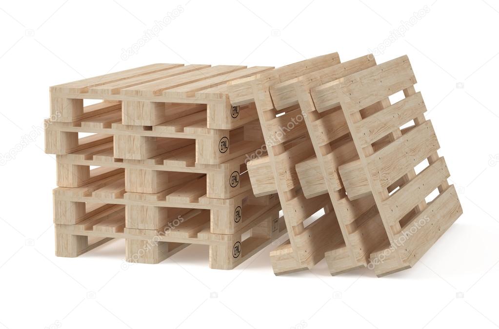 set of wooden eur pallets