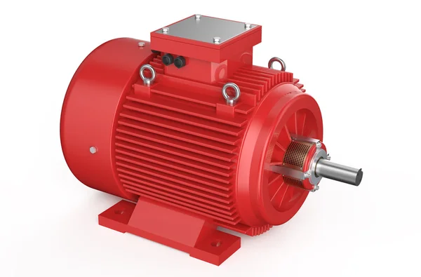 Red industrial electric motor — Stock Photo, Image