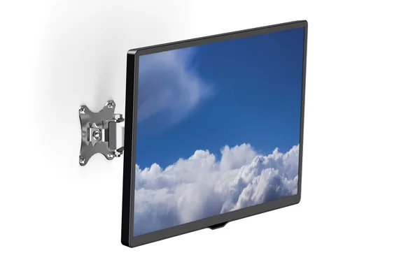 Tv set mit tv wandhalterung — Stockfoto