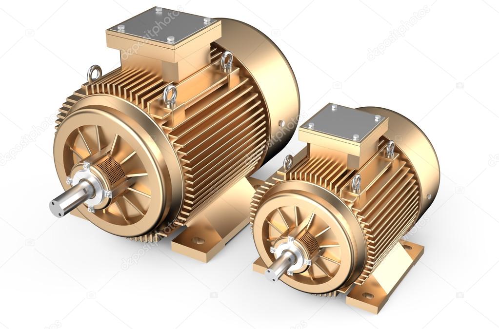 Bronze industrial electric motors — Stock Photo © alexlmx 72786379