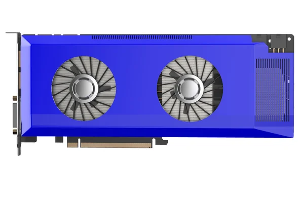 Blue video card — Stock Photo, Image