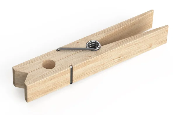 Een houten wasknijper — Stockfoto